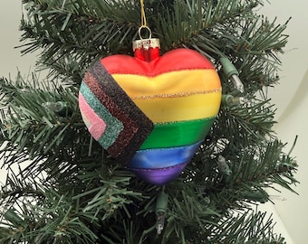 Pride Ornament, LGBTQ+ Christmas Ornament, Rainbow Pride Decor, LGBTQ Gift, Gay Pride Keepsake, Holiday Tree Ornament