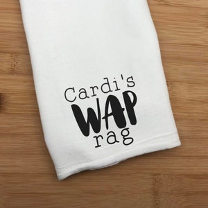 Personalized Name WAP Rag - Personalized Name WAP Towel - Any Name Sexy Time Towel - Clean Up Rag