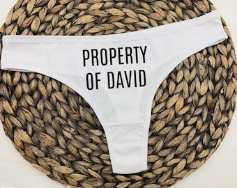 Property Of Thong, Any Name Thong, Personalized Thong
