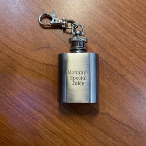 Mini roestvrijstalen sleutelhangerfles, maatkolf van 1 oz, aangepaste fles, babyfles, gepersonaliseerde fles