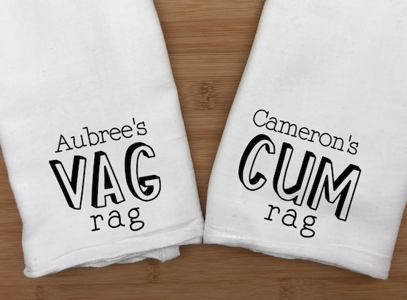 Personalized Name Vag Rag and Cum Rag Set clean up Towel Gag Gift Sperm  Bachelorette Party Jizz X-rated Gift -  Sweden