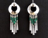 Native American Stlye Dangle Earrings Sterling Silver 925