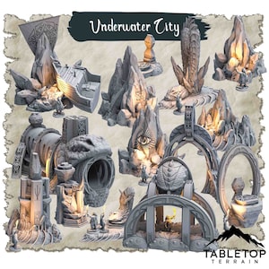 Underwater City - Thematic Dungeon Terrain - DND Pathfinder RPG Terrain