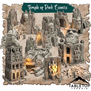 Templo de los Gigantes de Roca - Terreno de mazmorra temática - Terreno de RPG DND Pathfinder