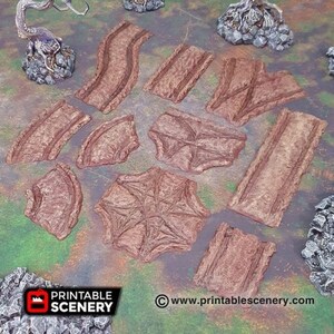 Ścieżki leśnych wozów - fantastyczny teren rozproszony - Shadowfey Fantasy Terrain DND AoS Conquest Wydrukowana sceneria Wargame Tabletop Terrain