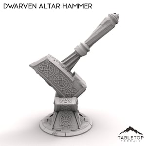 Dwarven Altar Hammer - Tabletop Terrain High Fantasy DND 25mm 28mm Fellowship Middle Earth