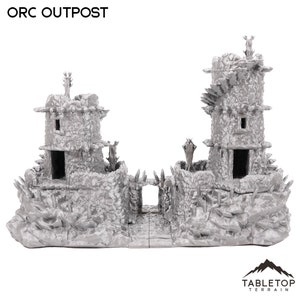 Orc Outpost - DND AoS Pathfinder Conquest MiniatureLand Tabletop Terrain Miniature Wargame 28mm Fantasy Kings of War Ork