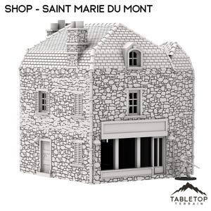 Shop - Saint Marie du Mont - WWII Terrain Wargame Tabletop Terrain Terrain Compatible with Bolt Action