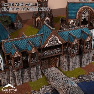 Gates and Walls - Kingdom of Noldareth - Tabletop Terrain High Fantasy DND 25mm 28mm Fellowship Middle Earth