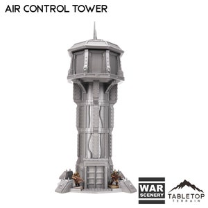 Tabletop Terrain Air Control Tower Wargame Terrain 3d printed 28mm Building Sci Fi Gothic Wargaming Scenery