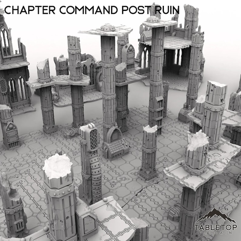 Chapter Command Post Ruin - Tabletop Terrain Grimdark Gothic Miniature ...