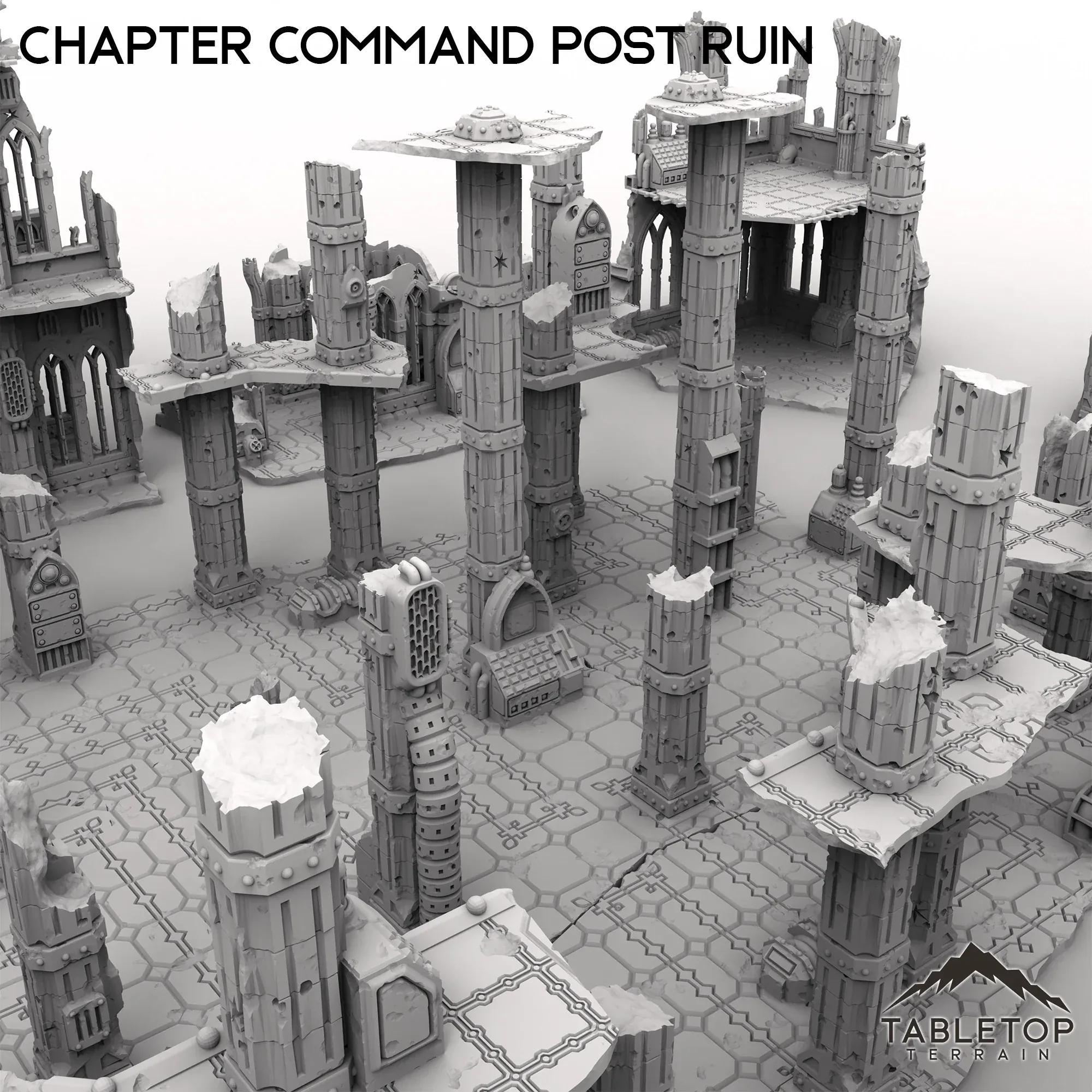 Chapter Command Post Ruin - Tabletop Terrain Grimdark Gothic Miniature ...