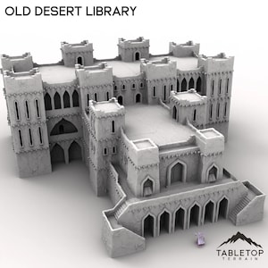 Old Desert Library - Tabletop Terrain Fantasy DND Miniature Roleplaying Wargame 28mm 32mm