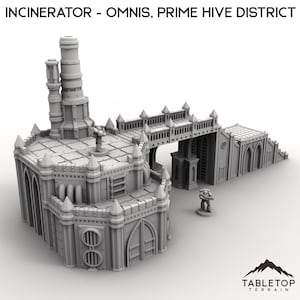 Incinerator - Omnis, Prime Hive District - Tabletop Terrain Grimdark Gothic Miniature Wargame Sci-Fi 28mm 32mm