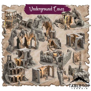 Underground Caves Thematic Dungeon Terrain DND Pathfinder 