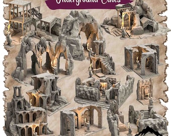 【入手困難】underground 12inch11枚セット④ Underground Caves - Thematic Dungeon Terrain - DND Pathfinder RPG
