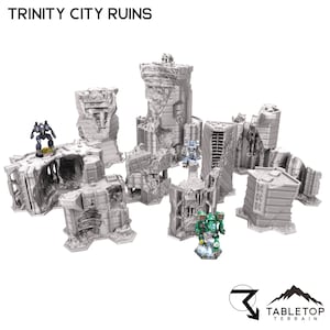 HEXTECH Trinity City Ruins - 6mm - Thunderhead Studio 6mm Compatible with Small Scale Mech Wargames