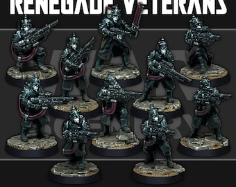 Renegade Veterans - Grimdark Minis by War Scenery for Tabletop Wargames