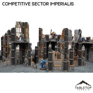Tabletop Terrain Competitive Sector Imperialis 10e Table Set Wargame Terrain 3d printed 28mm Building Sci Fi Gothic Wargaming Scenery