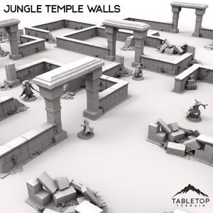 Jungle Temple Walls - Terreno de mesa com borda externa compatível com Star Wars Legion Shatterpoint