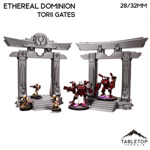 Portões Torii do Domínio Etéreo - Terreno de Mesa Bem Maior Grimdark Miniatura Wargame Ficção Científica 28 mm 32 mm