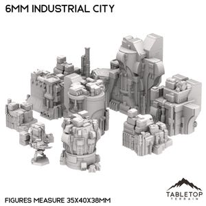 6mm Sci-Fi Industrial City Bundle 1 - 6mm 8mm Mech Wargames Tabletop Terrain Compatible with Small Scale Mech Wargames