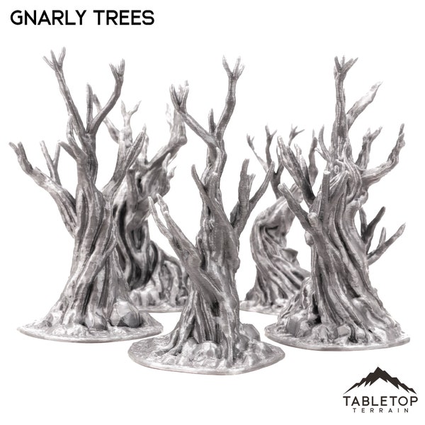 Gnarly Trees - Scatter Terrain Winterdale Fantasy Terrain DND AoS Conquest Afdrukbaar landschap Miniatuur Wargame Tafelblad Terrein