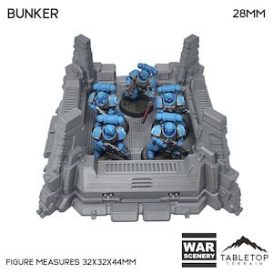 Tabletop Terrain Bunker - Chapters Headquarter Wargame Terrain 3d printed 28mm Building Sci Fi Gothic Wargaming Scenery