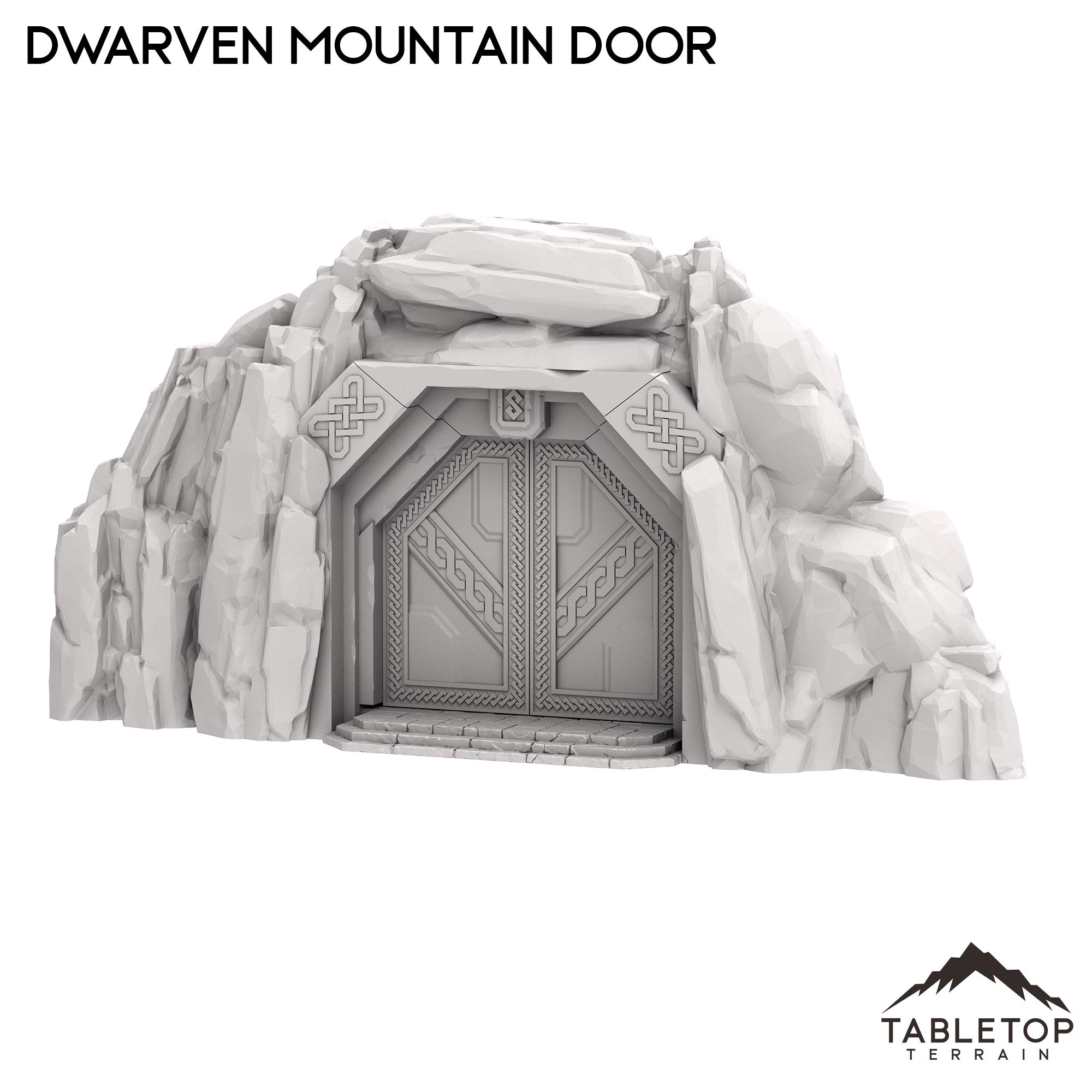 Dwarven Mountain Door - Tabletop Terrain Fantasy DND Miniature Roleplaying Wargame 28mm 32mm