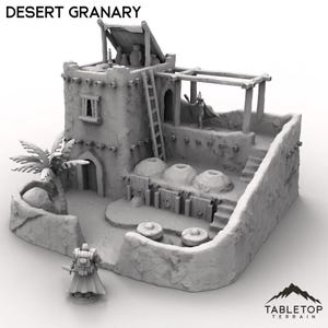 Desert Granary - Tabletop Terrain Fantasy DND Miniature Roleplaying Wargame 28mm 32mm