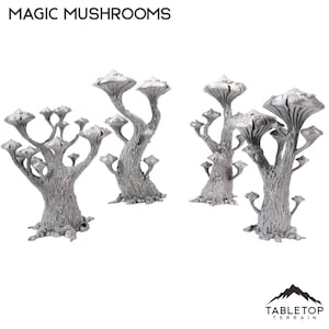Magic Mushrooms - Fantasy Mushrooms / Trees - Fantasy Terrain DND AoS Conquest Pathfinder Printable Scenery Wargame Tabletop Terrain