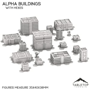 Tabletop Terrain Building Mecha City Alpha Buildings