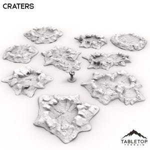 Craters - Tabletop Terrain Grimdark Gothic Miniature Wargame Sci-Fi 28mm 32mm