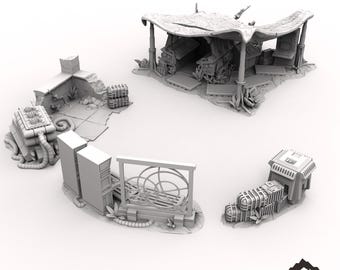 Jungle Outpost - Terreno da tavolo con bordo esterno compatibile con Star Wars Legion Shatterpoint