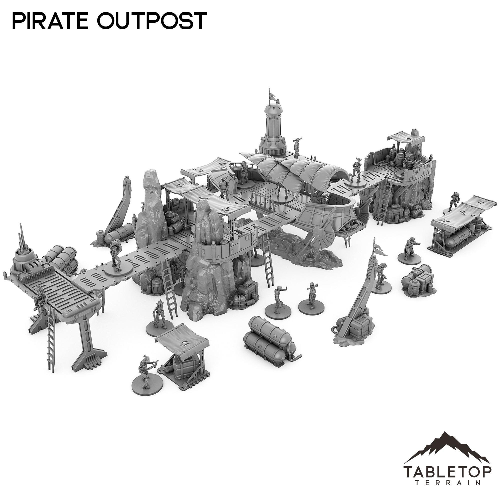 Pirate Outpost - Tabletop Terrain Outer Rim Compatible With Star Wars ...