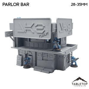 Midrim City Cyberpunk Parlour Bar - Star Wars Legion-Gebäude - Shatter point Terrain Cyberpunk-Wüste Futuristisches Gelände