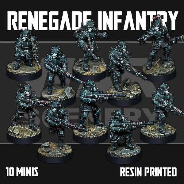 Renegade Infantry - Grimdark Minis by War Scenery for Tabletop Wargames