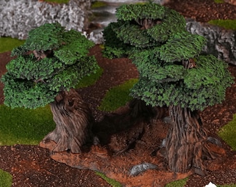 木々 - ノルダレス王国 - テーブルトップ地形 ファンタジー DND ミニチュア ロールプレイング ウォーゲーム 28 mm 32 mm
