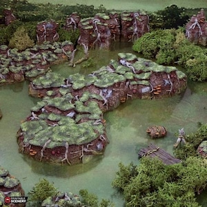 Swamp Grotto Floor - The Gloaming Swamp - Fantasy Terrain DND AoS Conquest Printable Scenery Wargame Tabletop Terrain