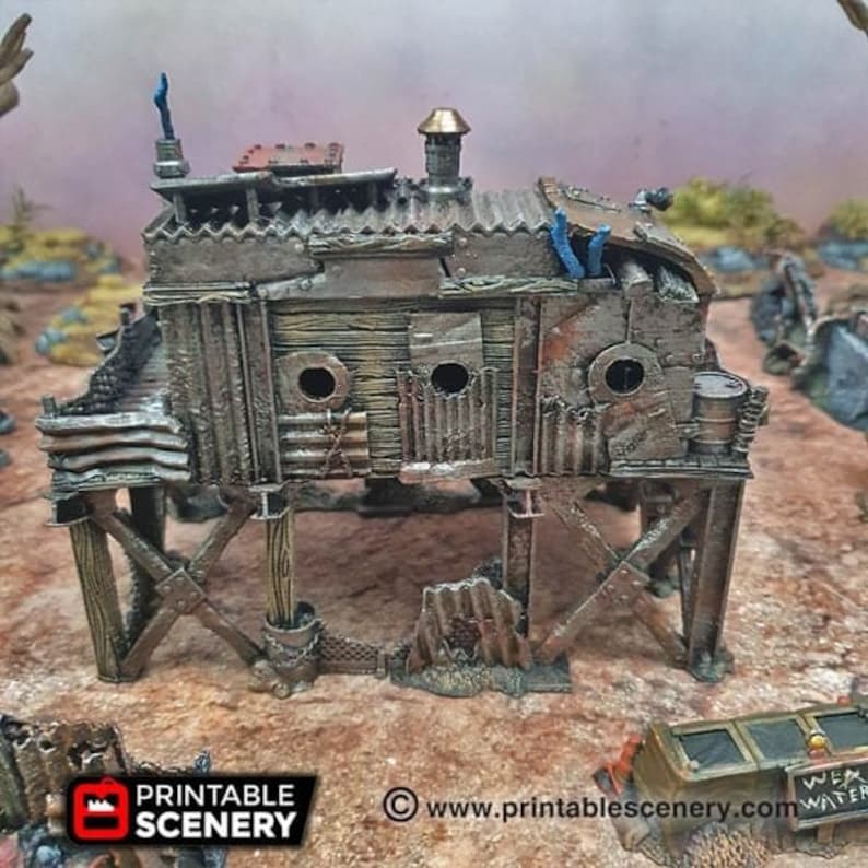 Survivalist Shack - Apocalyptic Building - Gaslands Terrain Post ...