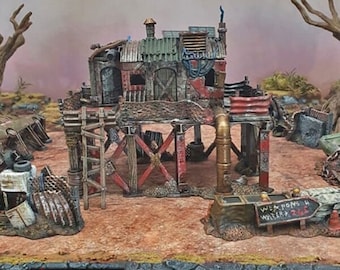 Survivalist Shack - Apocalyptic Building - Gaslands Terrain Post-Apocalyptic Walking Dead Fallout Wasteland Warfare Tabletop Terrain Wargame