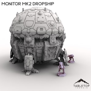 Monitor Mk2 Dropship - Hardware Studios 6mm Compatible with Small Scale Mech Wargames