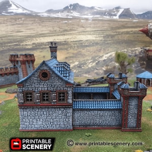 Ironhelm Barracks - Dwarven Fantasy Building - Fantasy Terrain DND Aos Conquest Printable ...