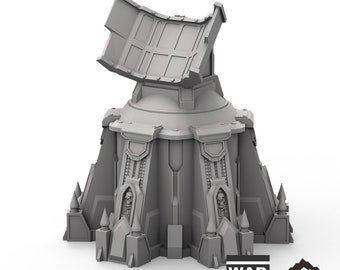 Tabletop Terrain Radar Station Wargame Terrain 3d printed 28mm Building Sci Fi Gothic Wargaming Scenery