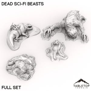 Bestias de ciencia ficción muertas: terreno de mesa con borde exterior compatible con Star Wars Legion Shatterpoint
