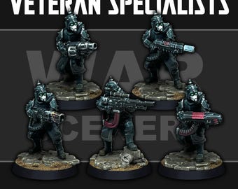 Renegade Veteran Specialists - Grimdark Minis by War Scenery for Tabletop Wargames