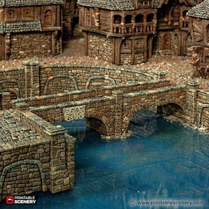 Ramshackle Bridge - Tabletop Terrain Fantasy DND Miniature Roleplaying Wargame 28mm 32mm