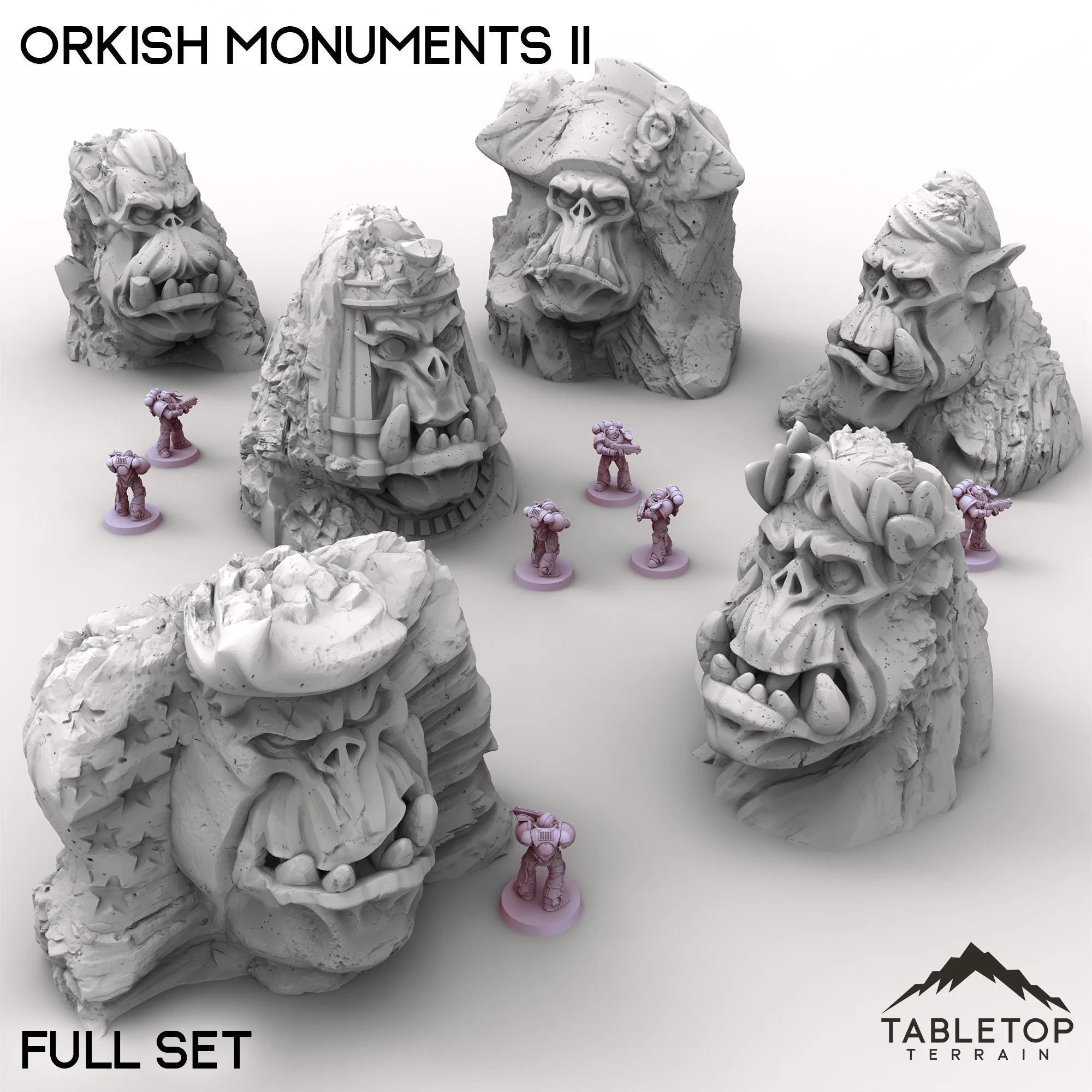 Orkish Monuments II - Tabletop Terrain Ork Badlands Terrain Miniature ...