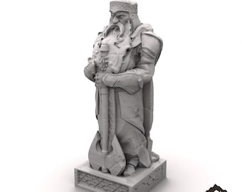 Dwarven Statue - Tabletop Terrain High Fantasy DND 25mm 28mm Fellowship Middle Earth