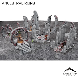 Ancestral Ruins - Tabletop Terrain Fantasy DND Miniature Roleplaying Wargame 28mm 32mm
